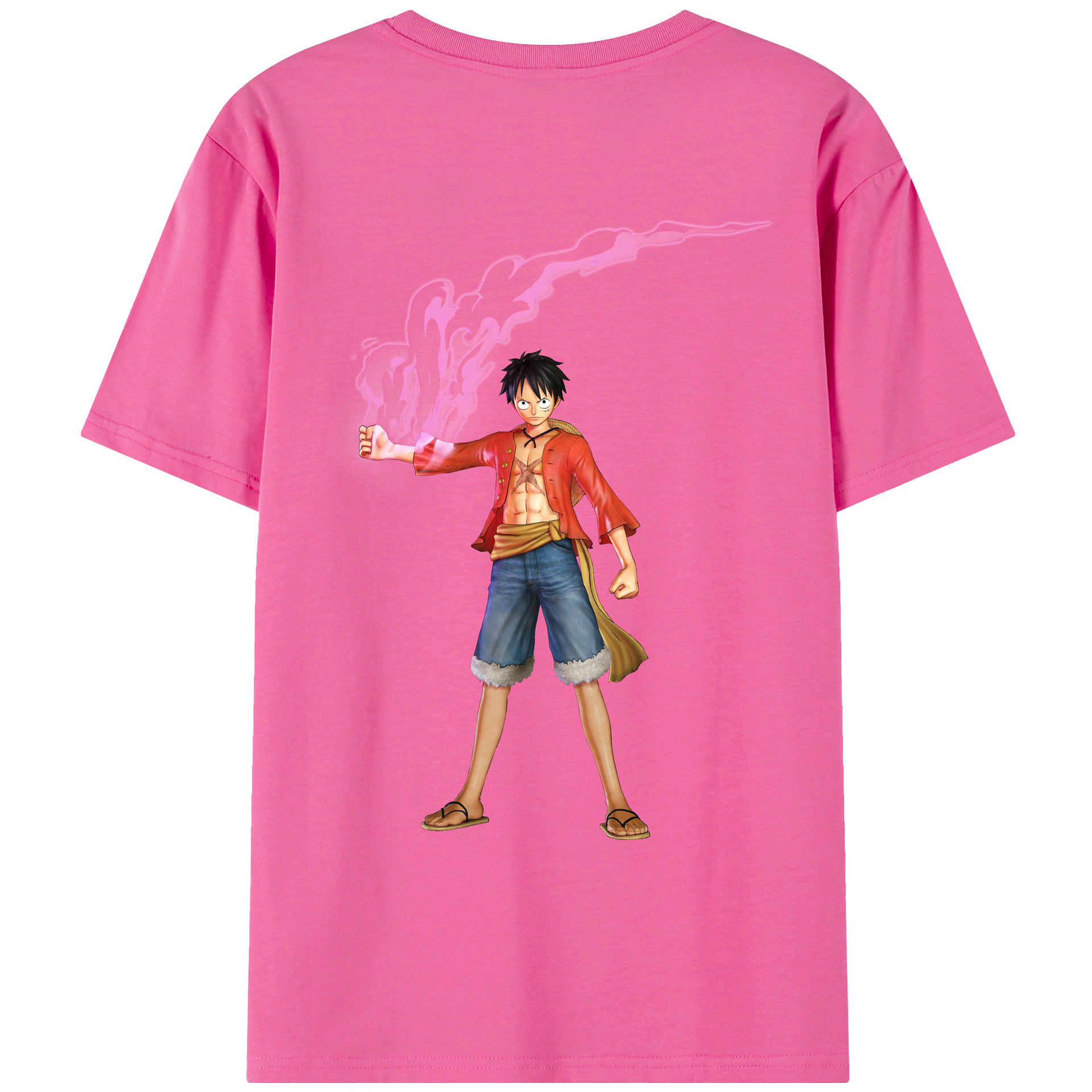 ワンピース モンキー・D・ルフィ ONE PIECE Monkey D. Luffy レディース半袖Tシャツ(バックプリント)